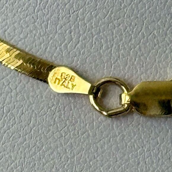 Elegant Italian Gold Vermeil 18" Chain Necklace – Timeless & Refined - Picture 3 of 4